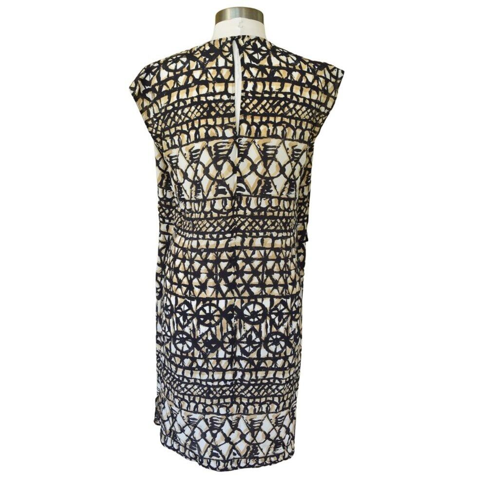 Max Mara Flutter Front Printed Silk Shift Dress - image 7